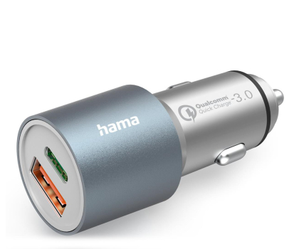 Ładowarka i akumulator HAMA Ładowarka samochodowa PD 1xUSB-C, QC 1xUSB-A 38W 4047443489326